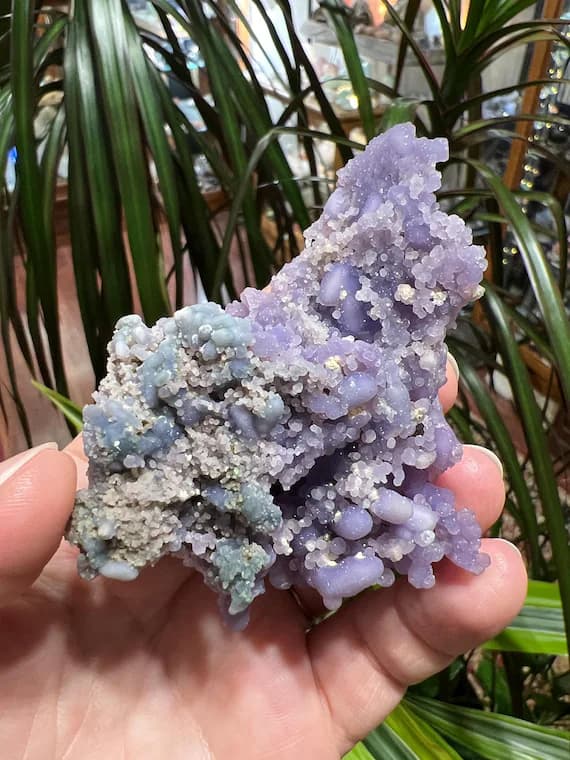 Sparkly bicolor Grape Agate, Chalcedony, quartz